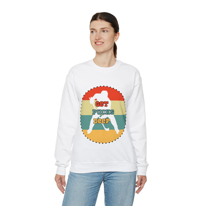 Get Pucks Deep Hockey Sweatshirt