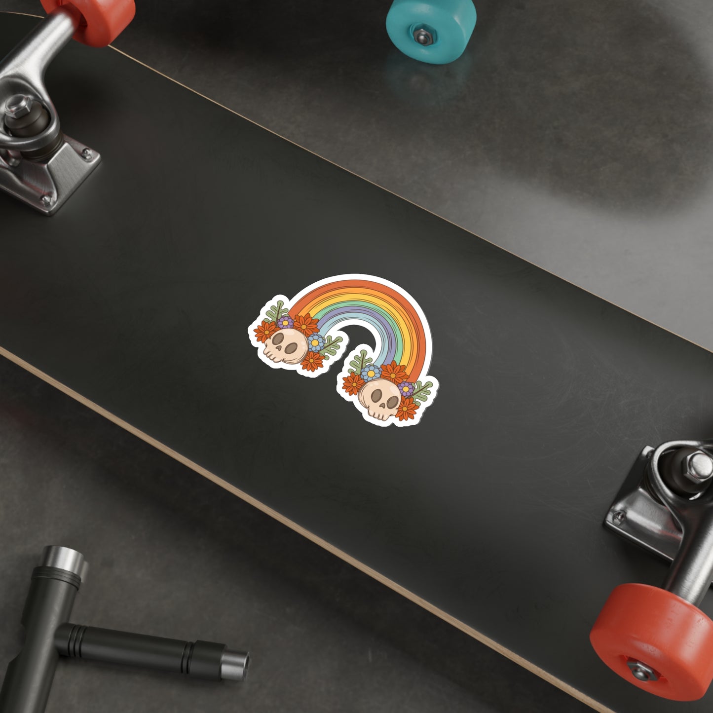 Retro Rainbow Die-Cut Sticker