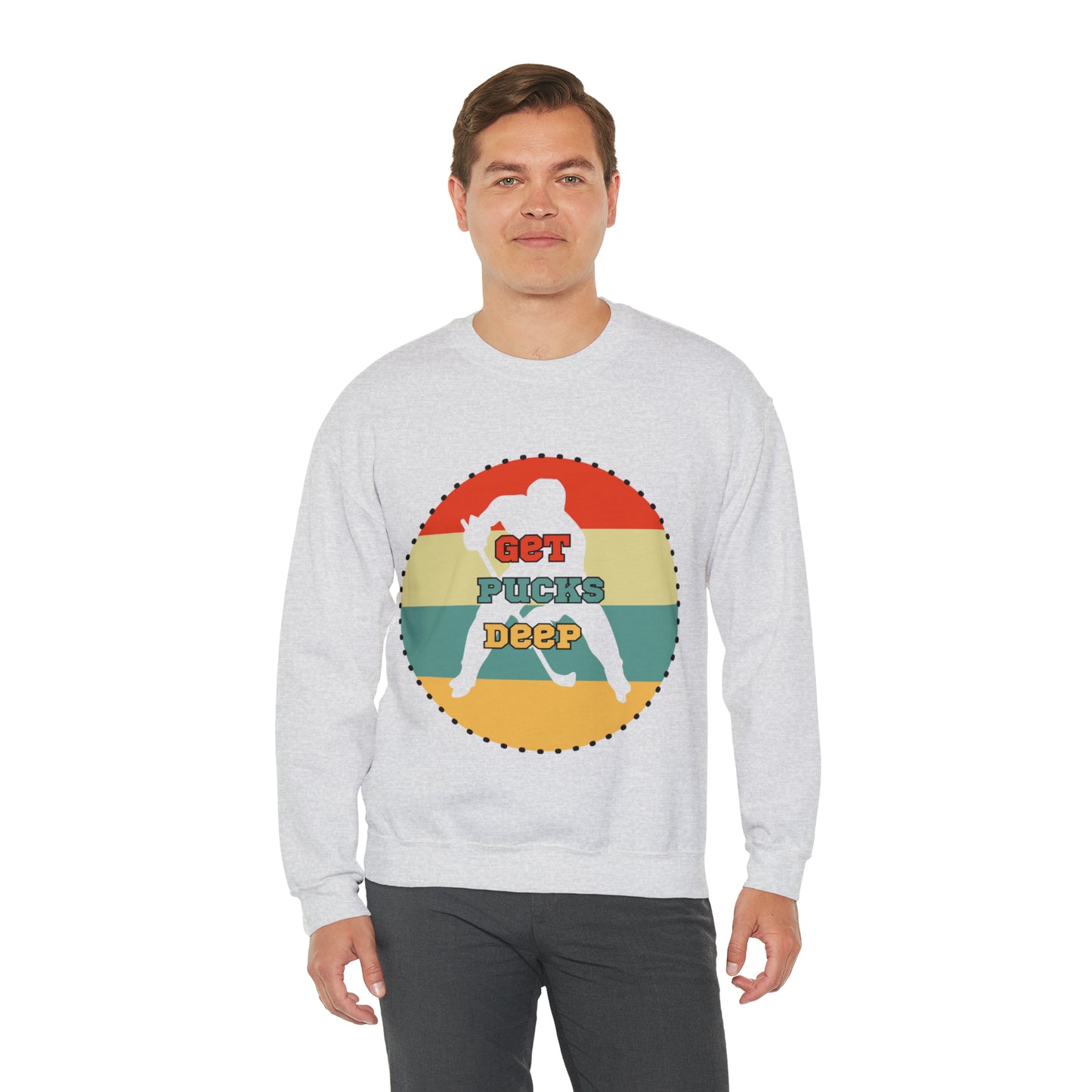 Get Pucks Deep Hockey Sweatshirt