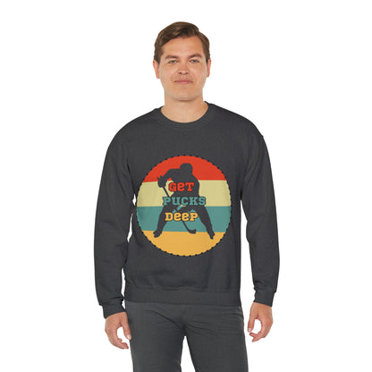 Get Pucks Deep Hockey Sweatshirt