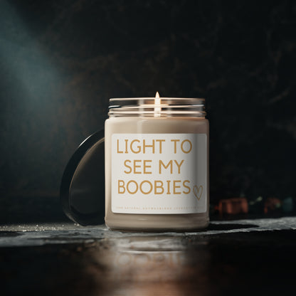 Light To See My Boobies Scented Soy Candle