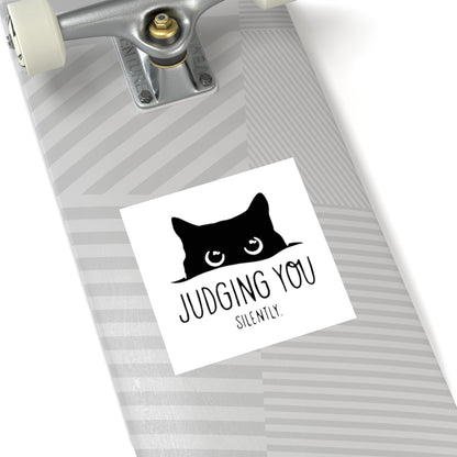 Judging You Silently Square Sticker