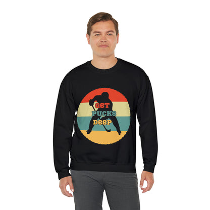 Get Pucks Deep Hockey Sweatshirt