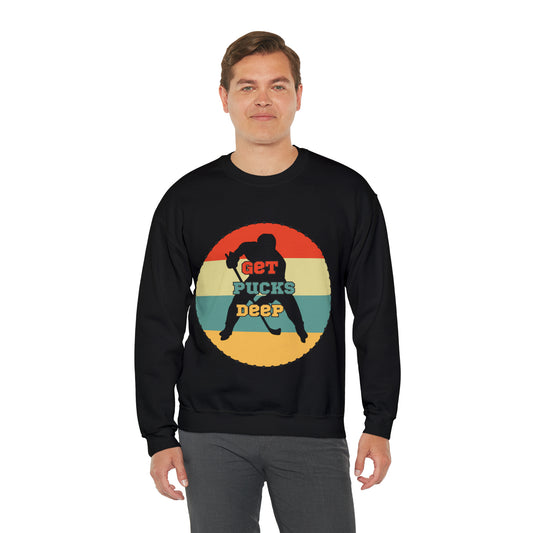 Get Pucks Deep Hockey Sweatshirt