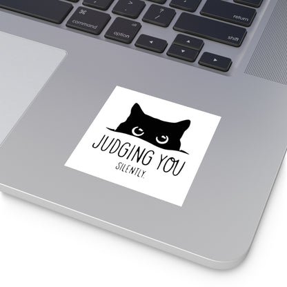 Judging You Silently Square Sticker