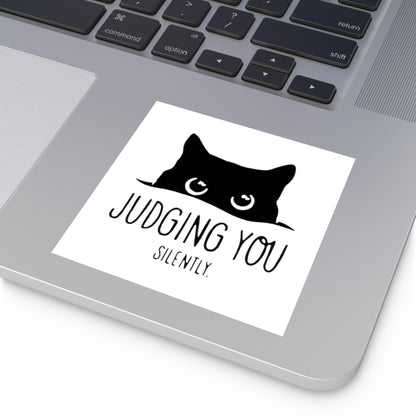 Judging You Silently Square Sticker