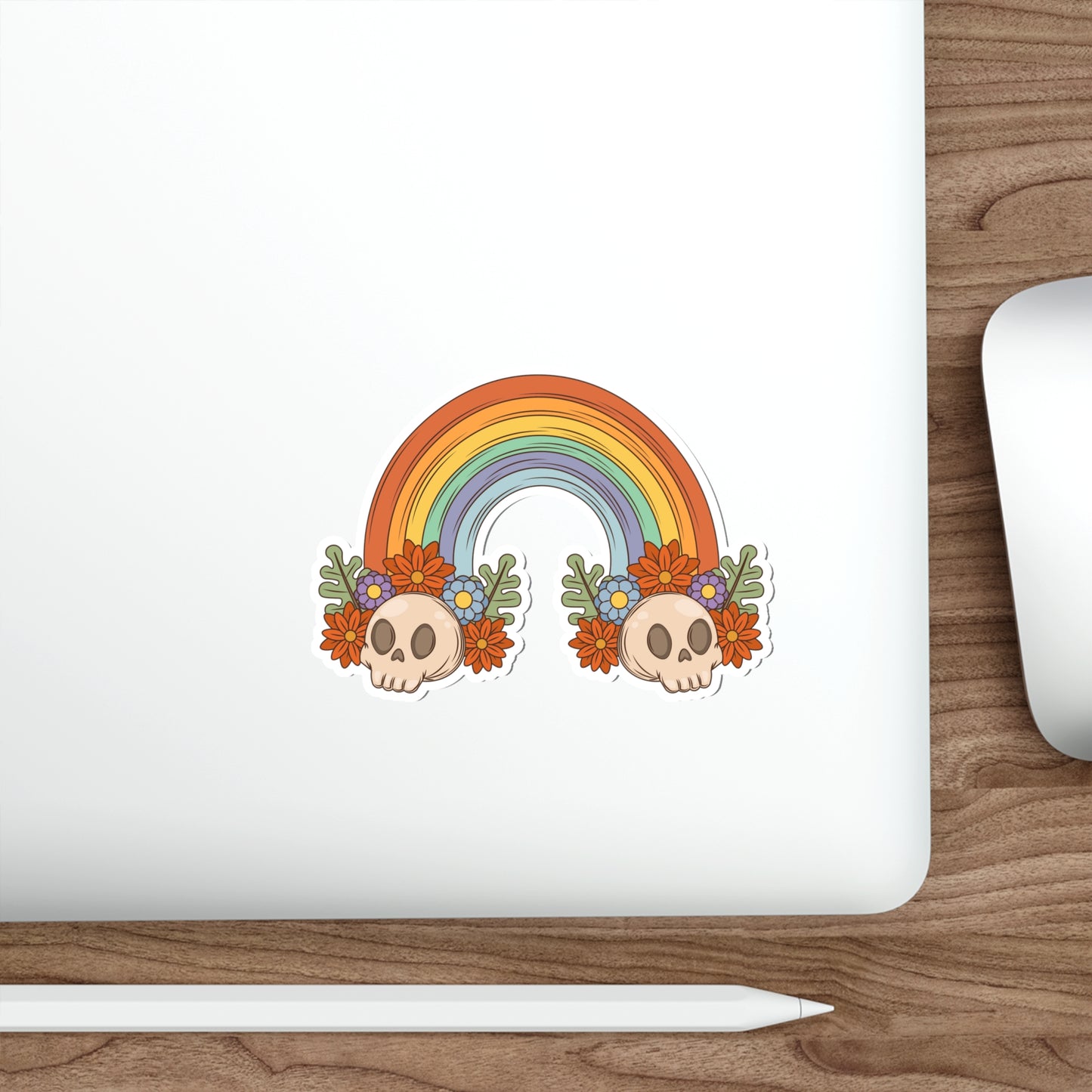 Retro Rainbow Die-Cut Sticker