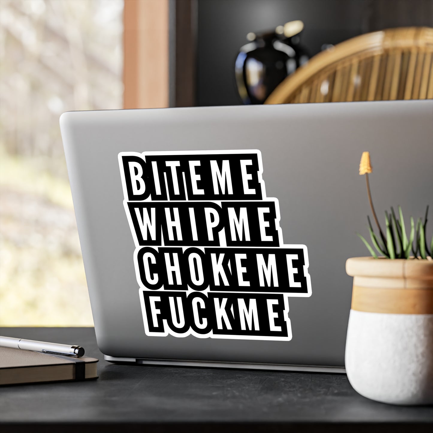 Bite Me Whip Me Vinyl Decal