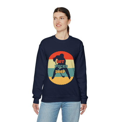 Get Pucks Deep Hockey Sweatshirt